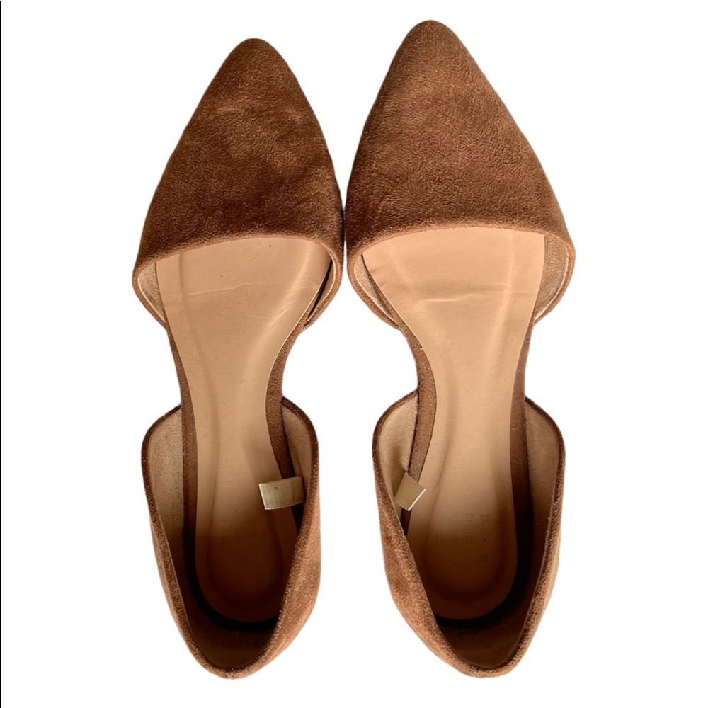 A New Day brown suede pointed toe flats size 6